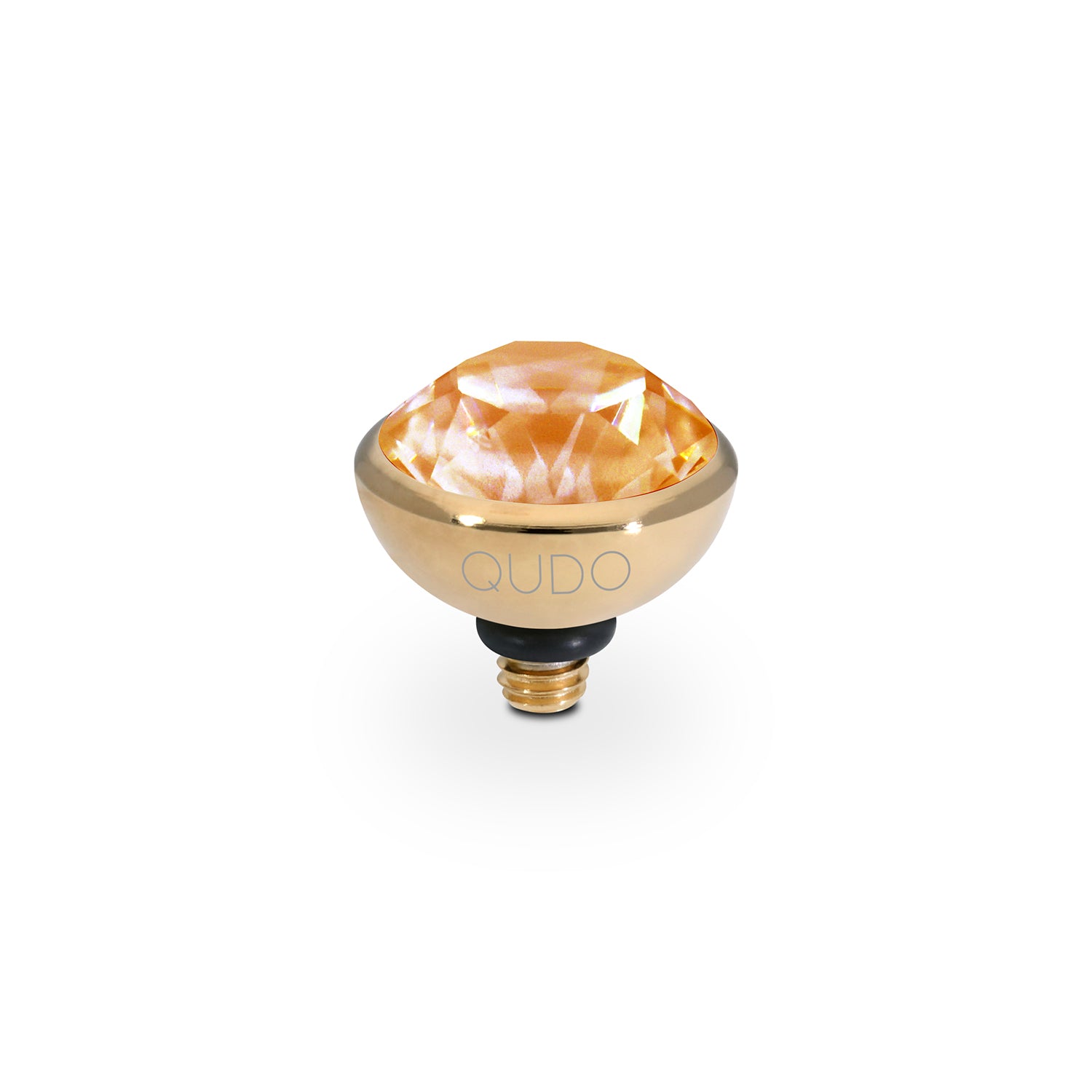 Bottone Top 10 mm - Gold Crystal Mango Ignite