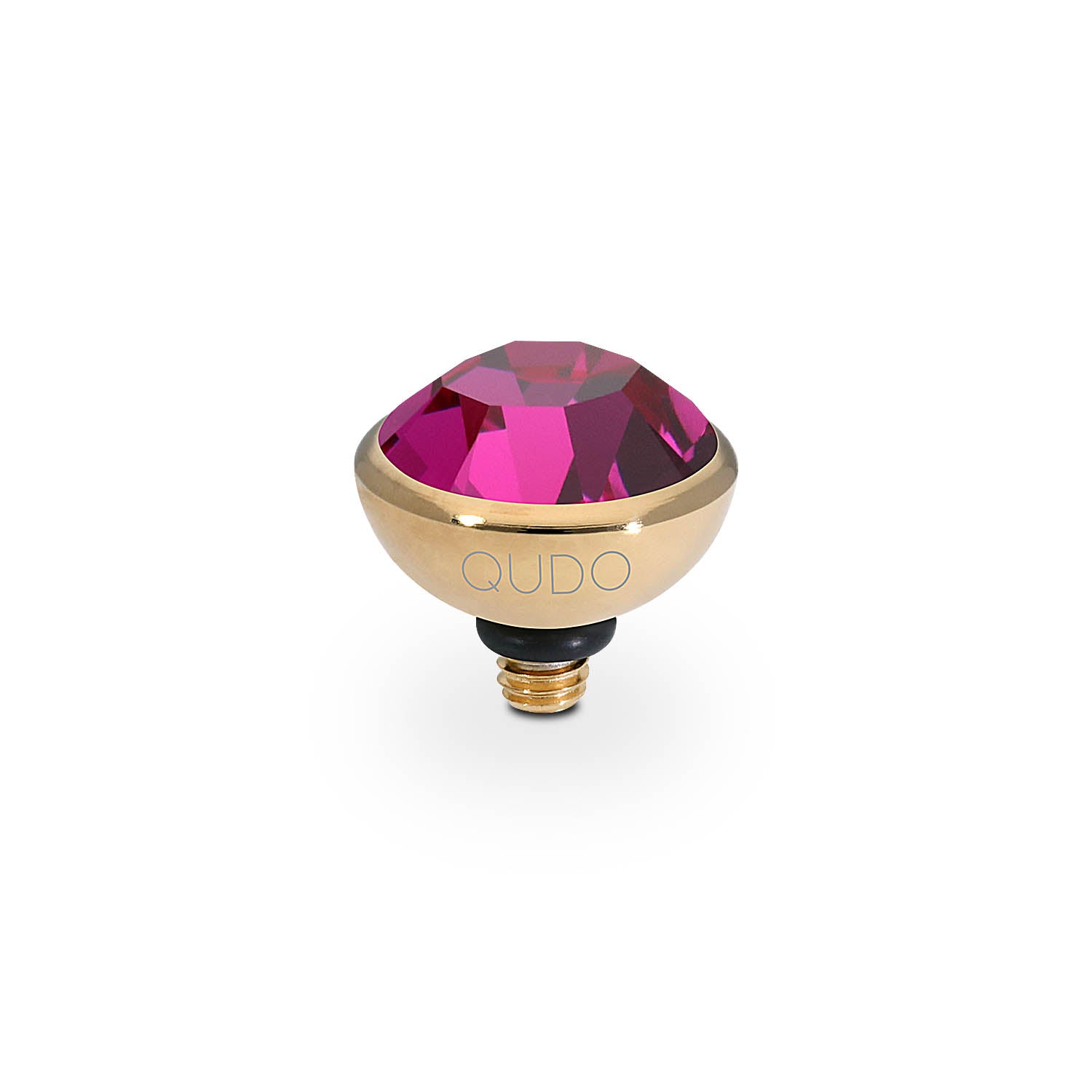 Bottone Top 10 mm - Gold fuchsia