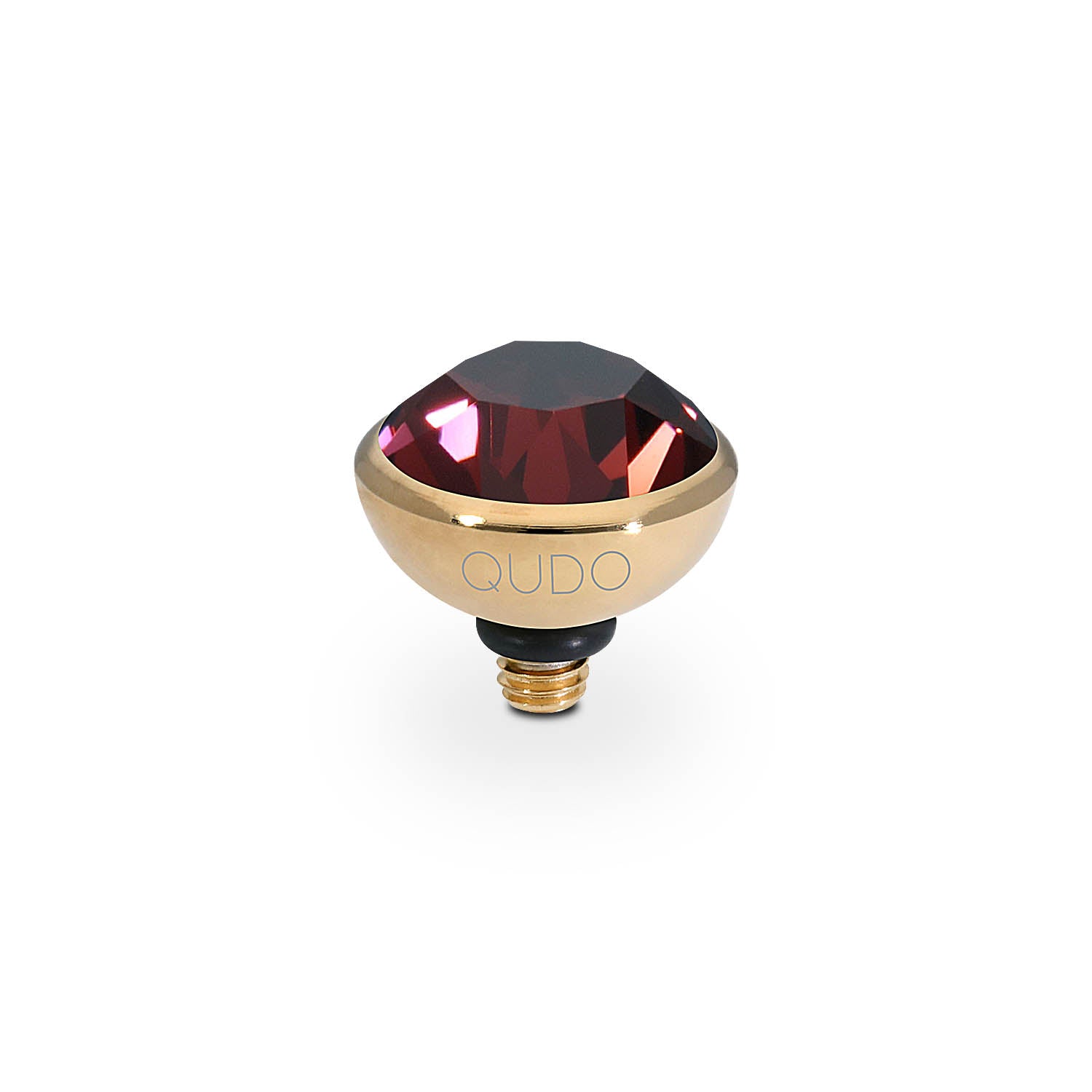 Bottone Top 10 mm - Gold Burgundy