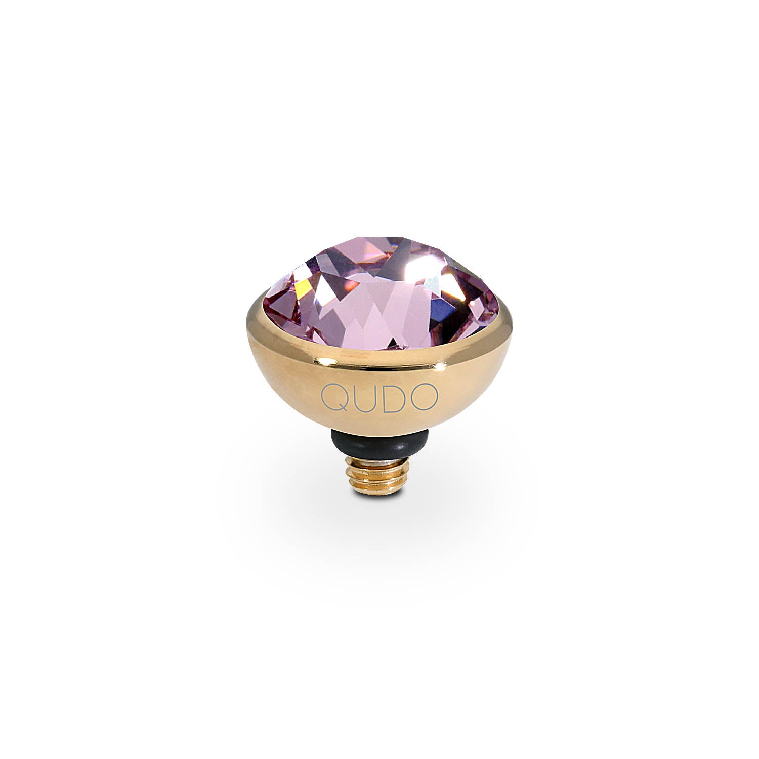 Bottone Top 10 mm - Gold light amethyst