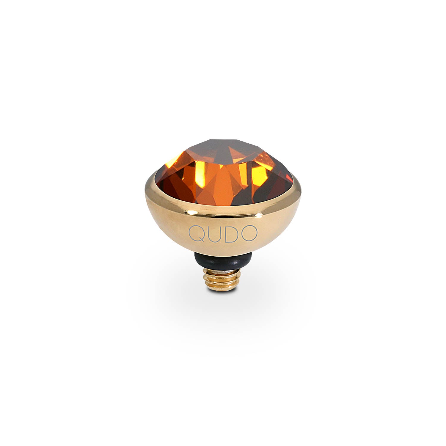 Bottone Top 10 mm - Gold smoked amber