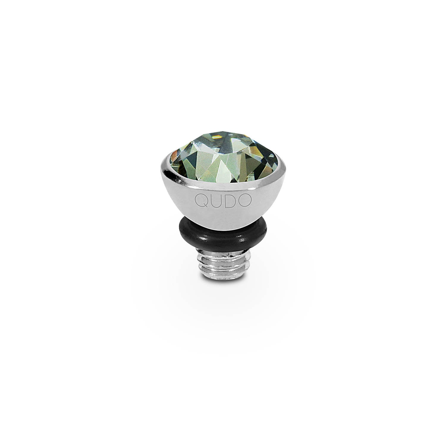 Bottone Top 5 mm - Silber black diamond