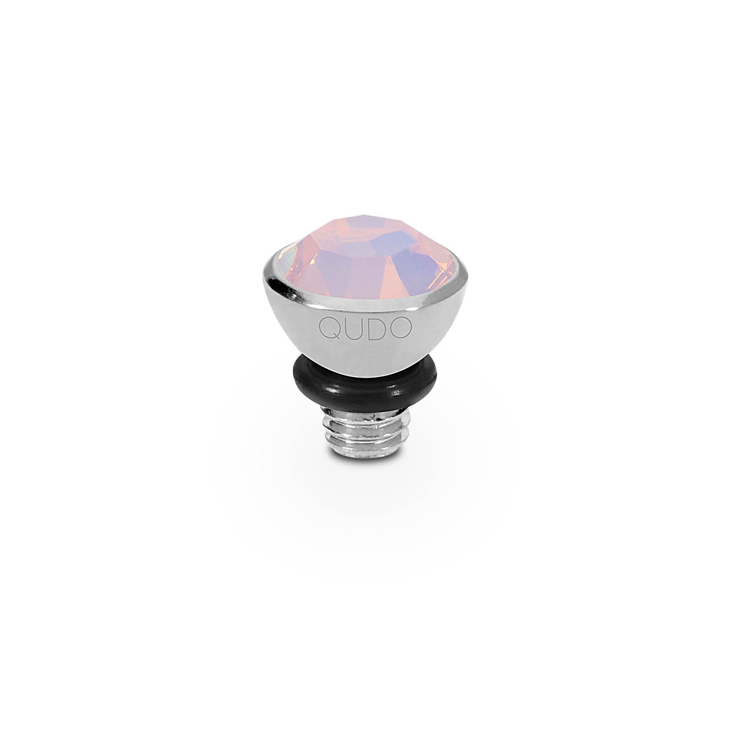 Bottone Top 5 mm - Silber rose opal