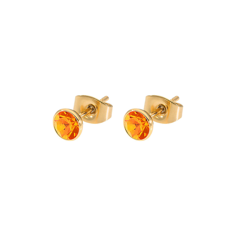 Bottone Ohrstecker 5 mm - Gold sun
