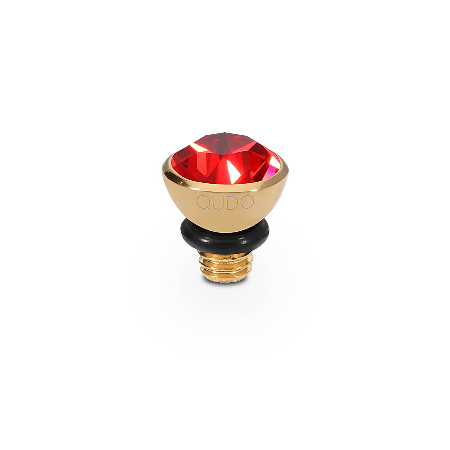 Bottone Top 5 mm - Gold scarlet