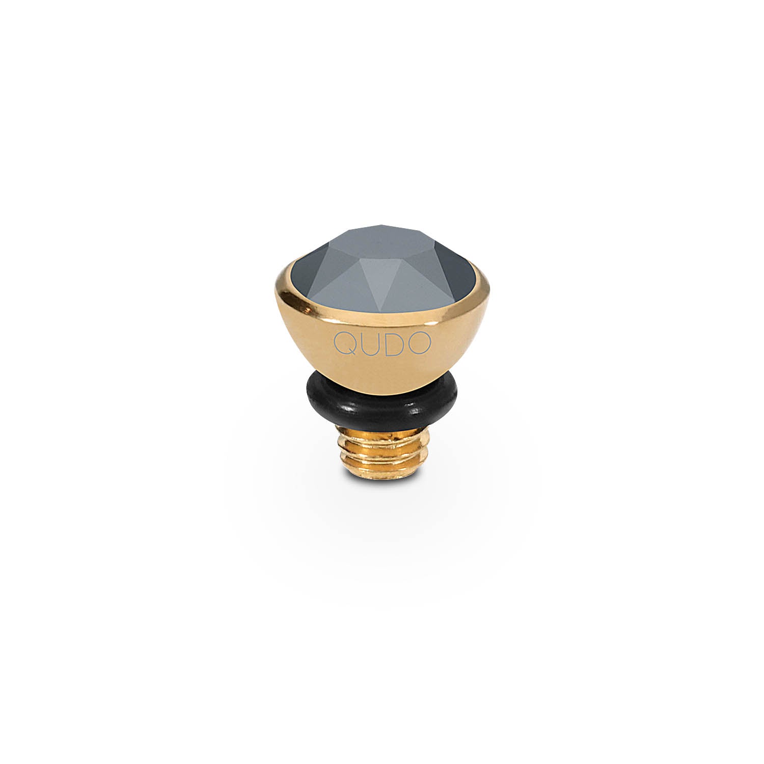 Bottone Top 5 mm - Gold jet hematite