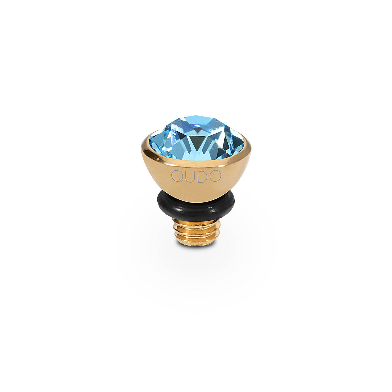 Bottone Top 5 mm - Gold aquamarine