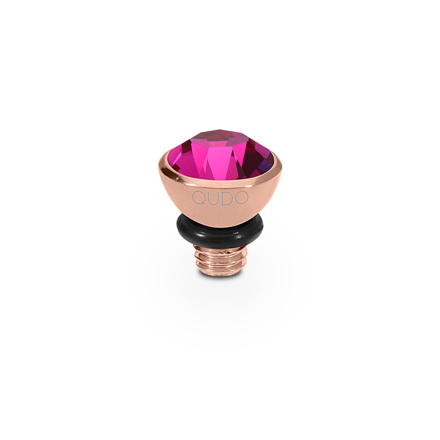 Bottone Top 5 mm - Roségold fuchsia