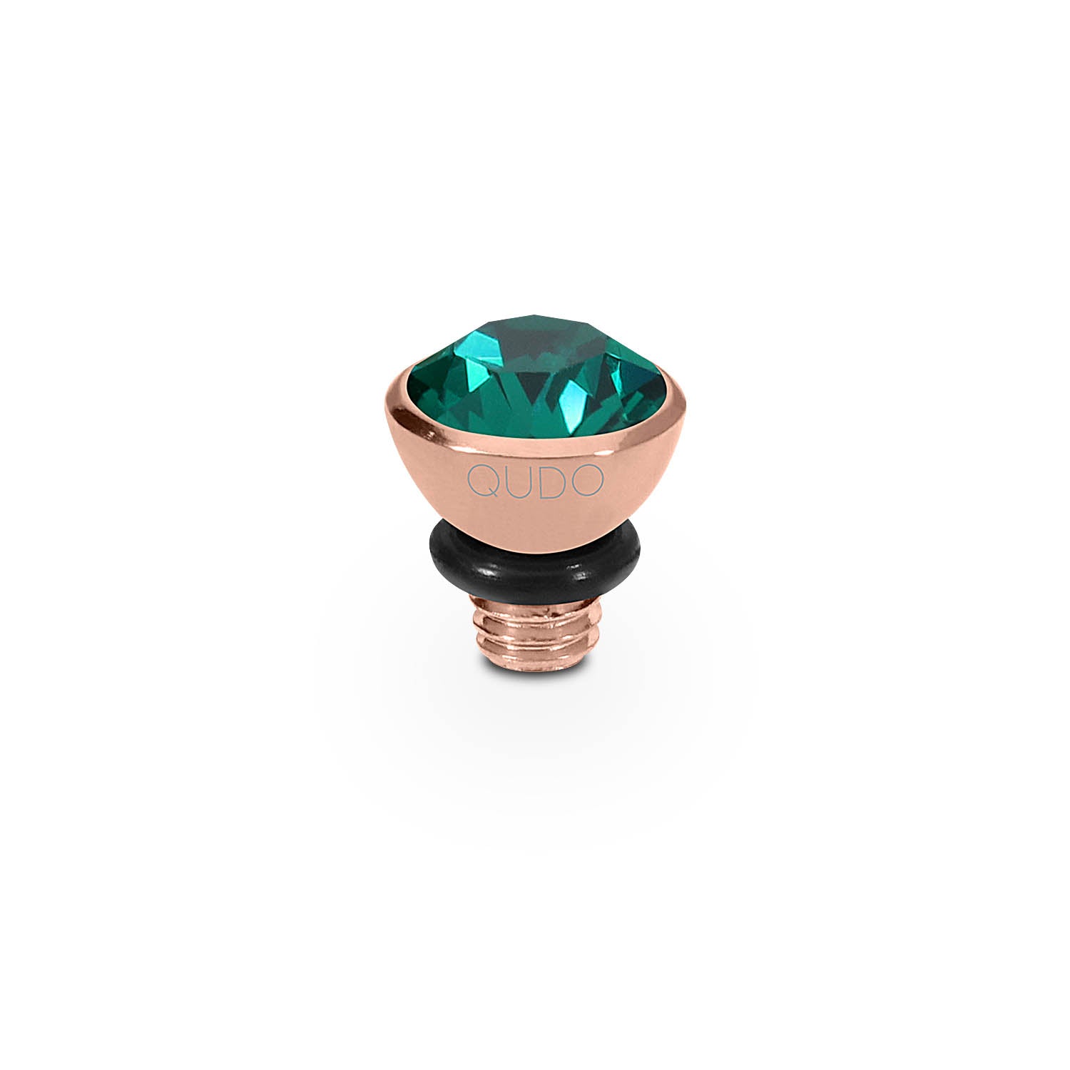 Bottone Top 5 mm - Roségold emerald