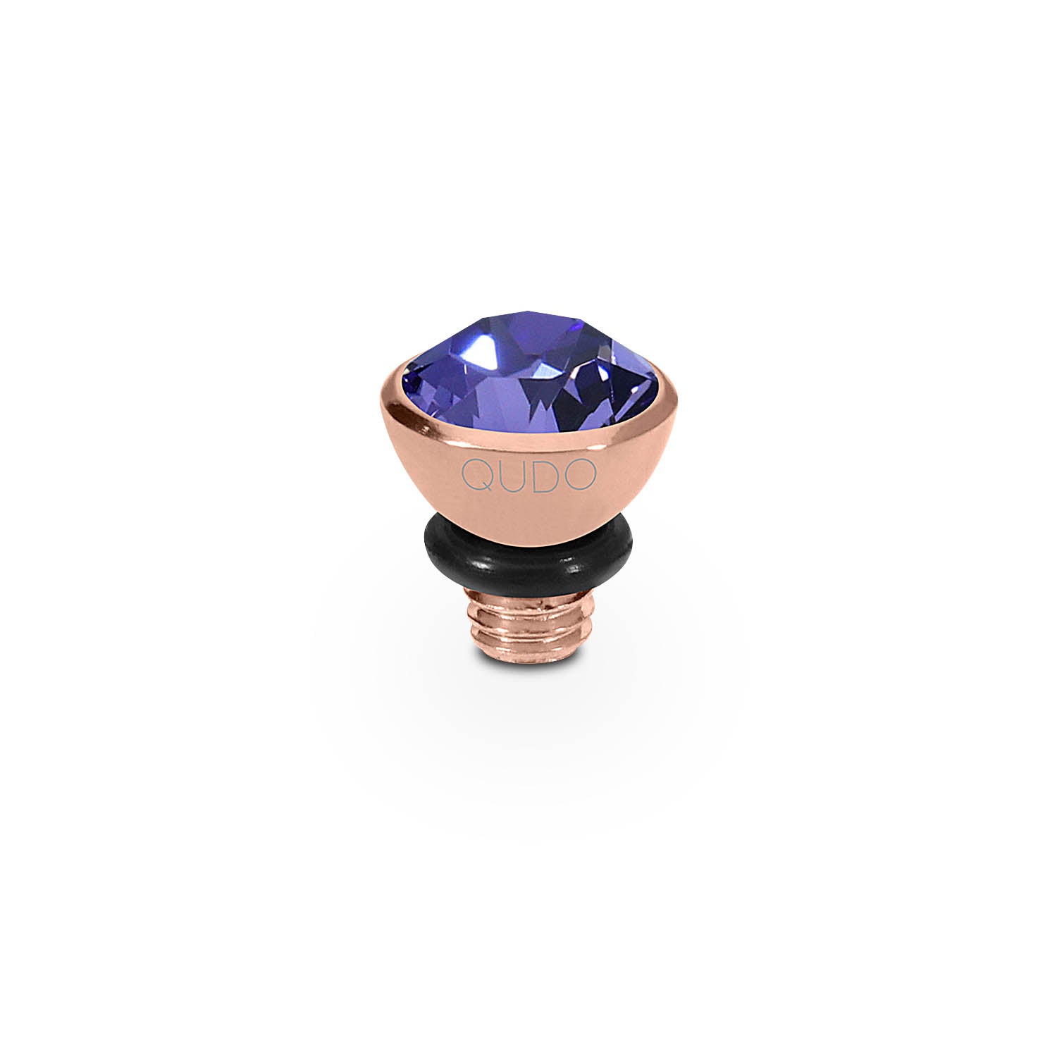 Bottone Top 5 mm - Roségold tanzanite