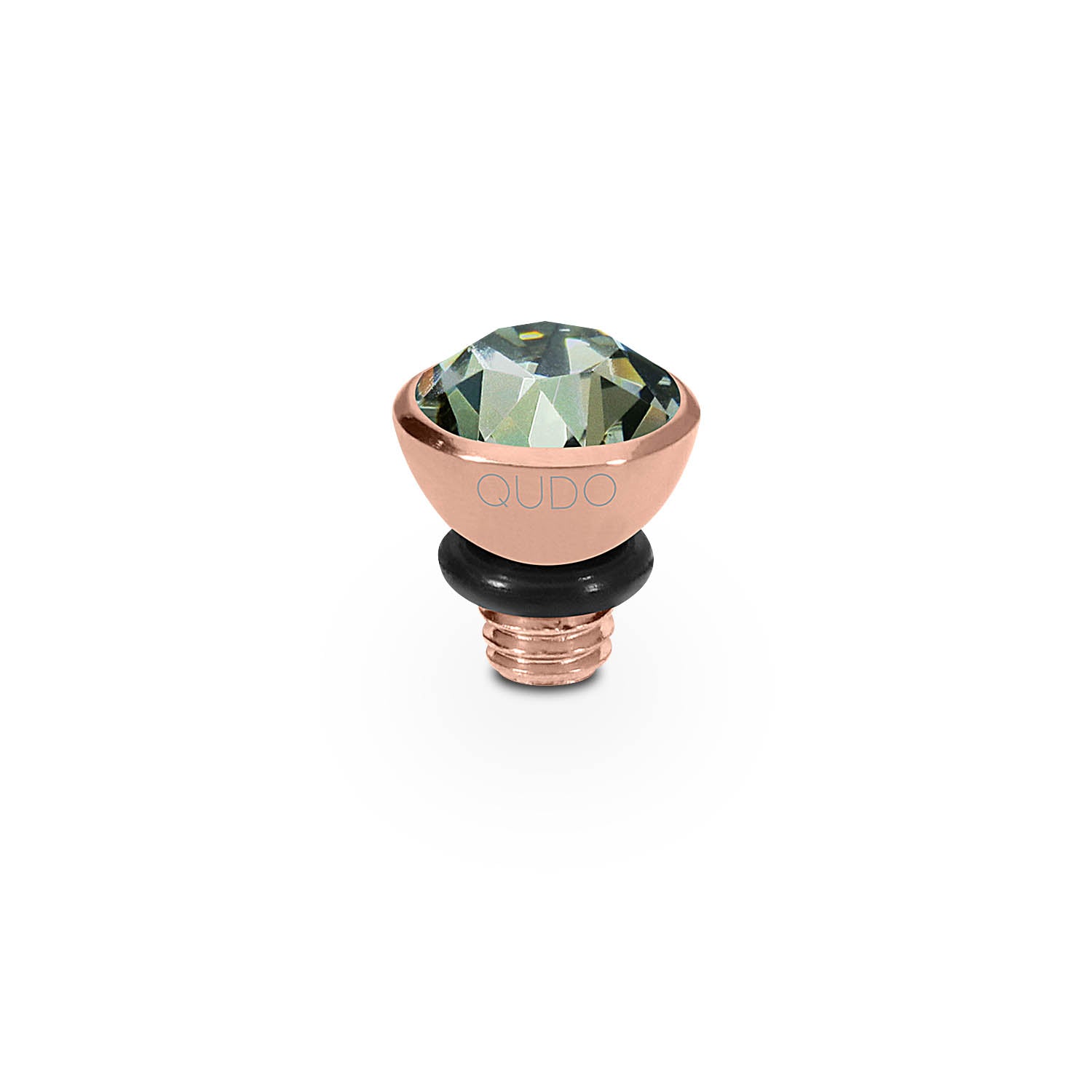Bottone Top 5 mm - Roségold black diamond