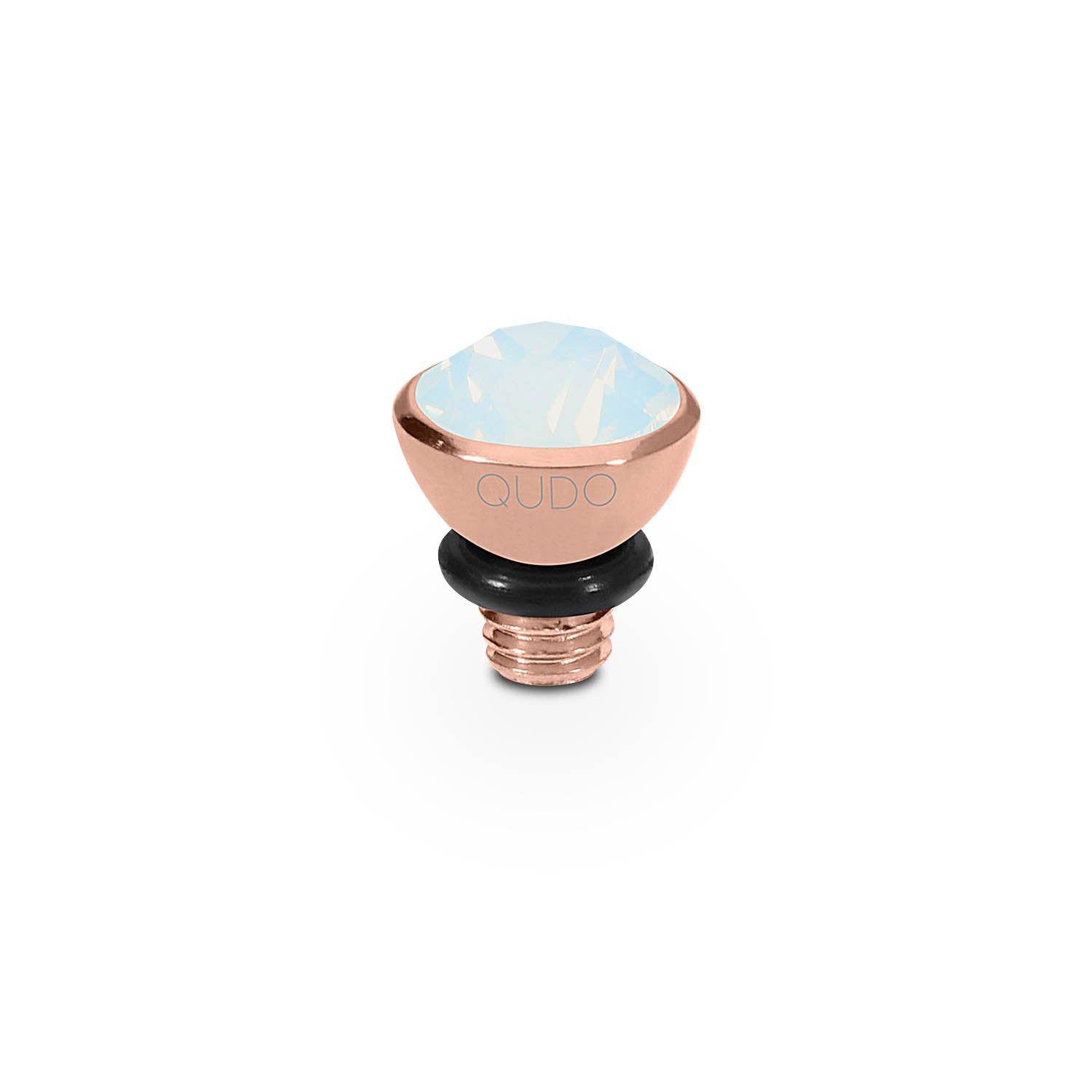 Bottone Top 5 mm - Roségold white opal