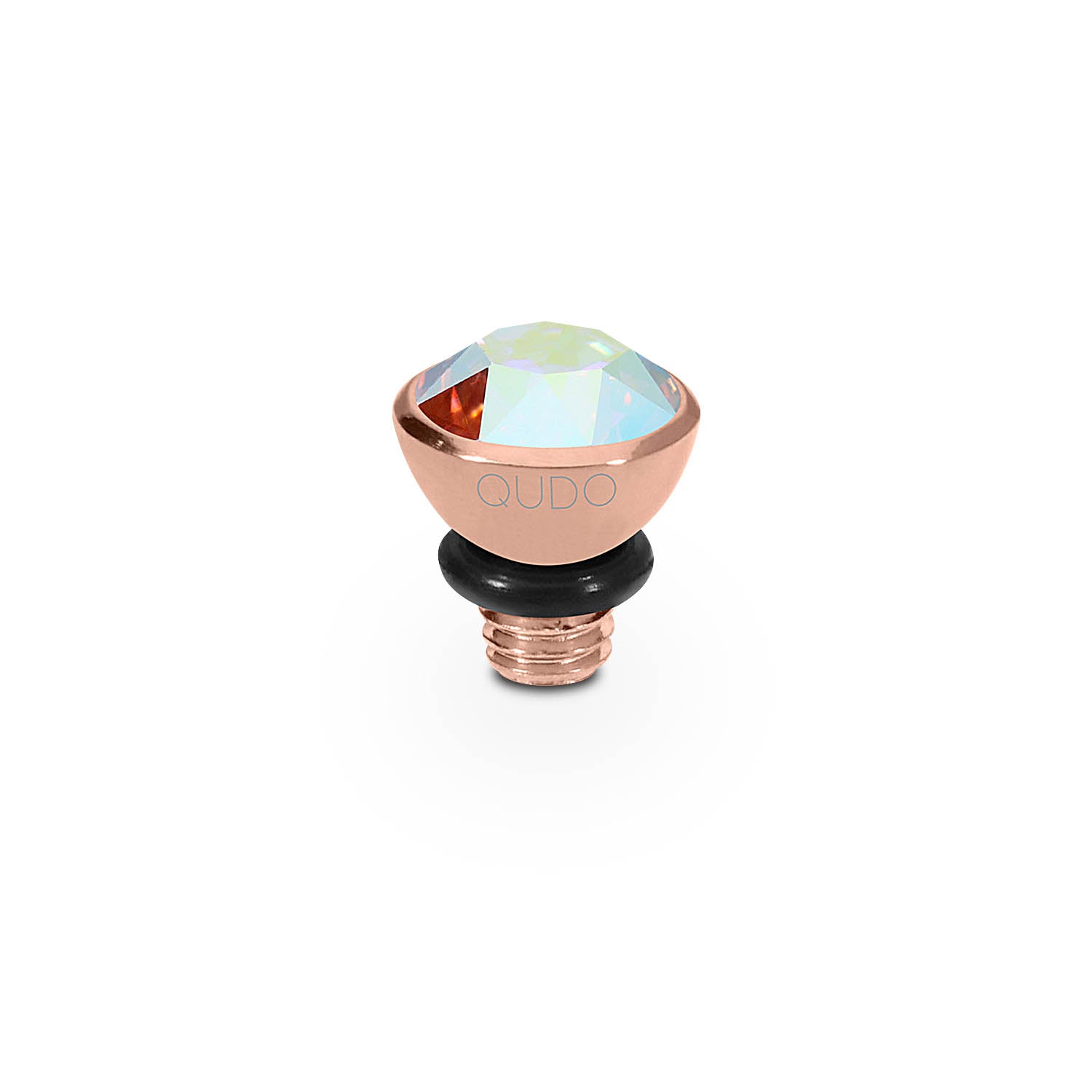 Bottone Top 5 mm - Roségold crystal aurora boreale