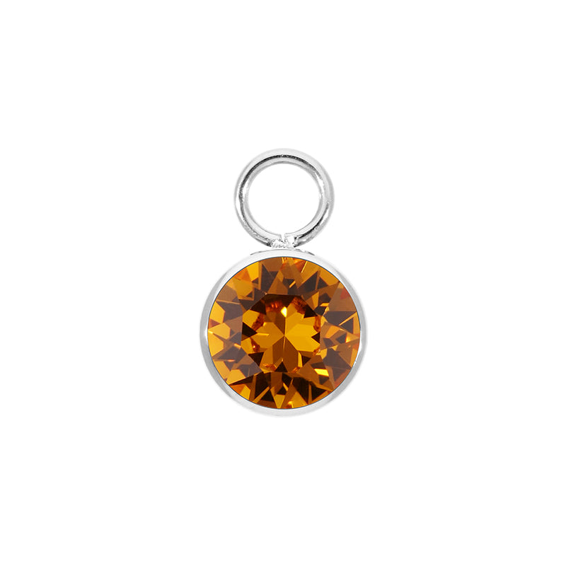 Bottone Charm 10 mm - Silber Topaz