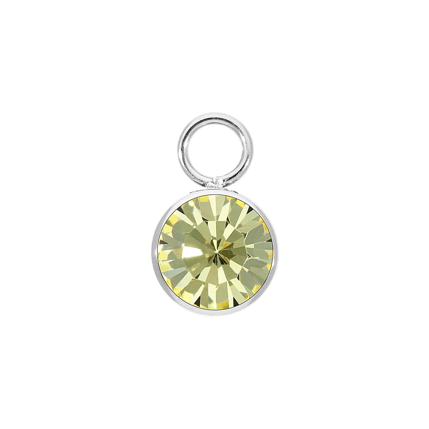 Bottone Charm 10 mm - Silber Jonquil