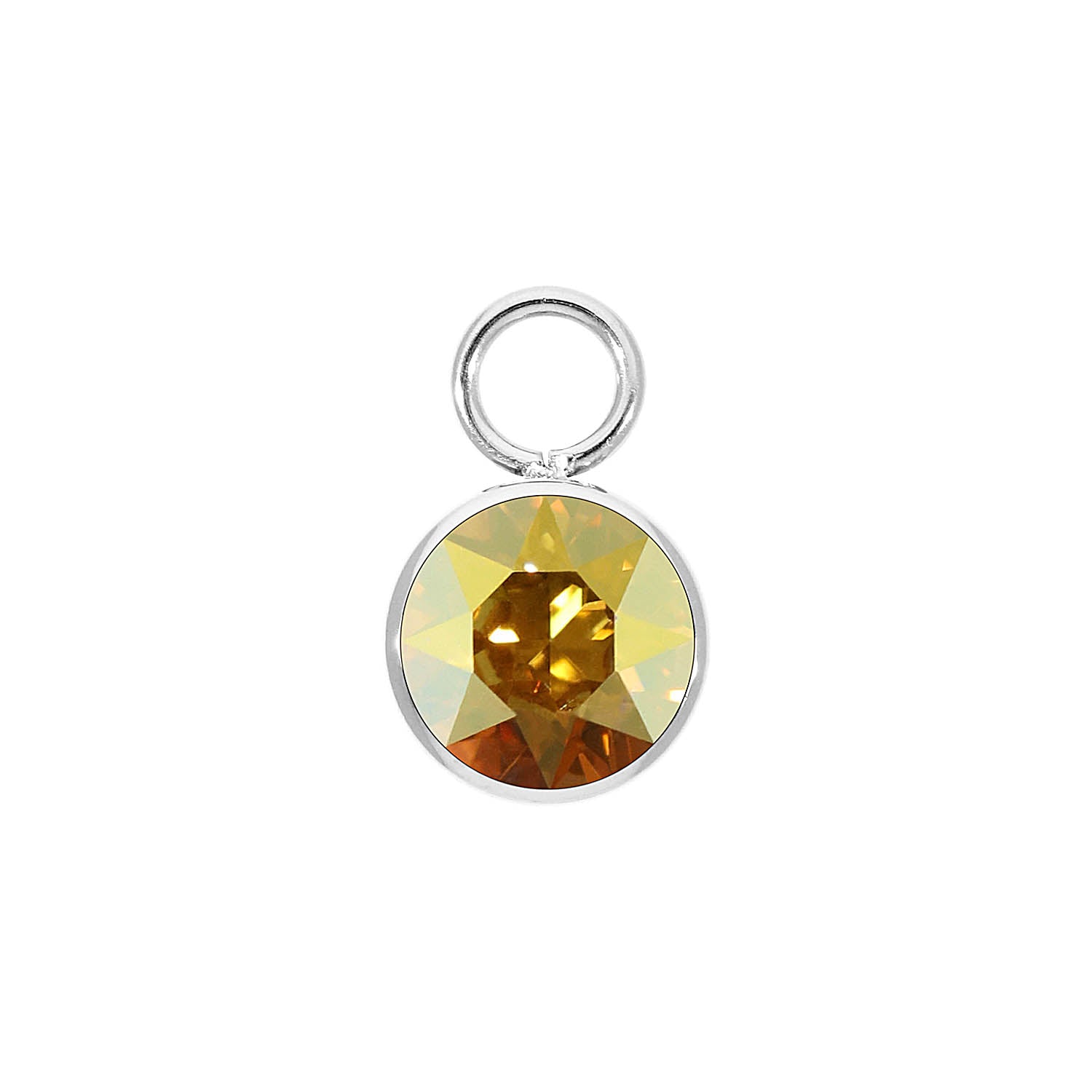 Bottone Charm 10 mm - Silber metallic sunshine