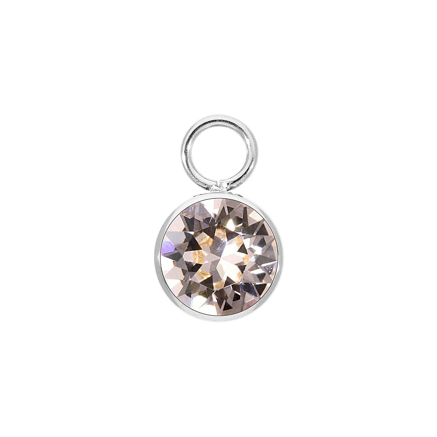 Bottone Charm 10 mm - Silber silk