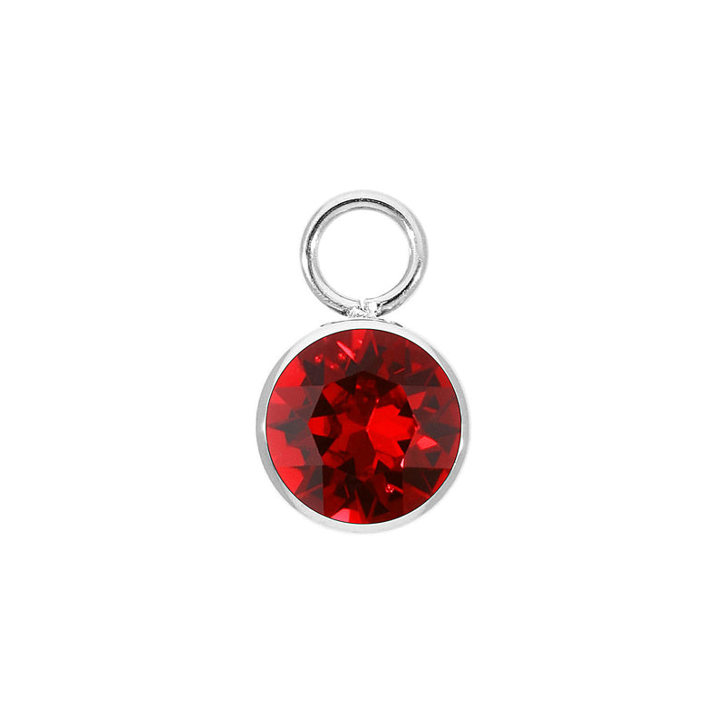 Bottone Charm 10 mm - Silber scarlet