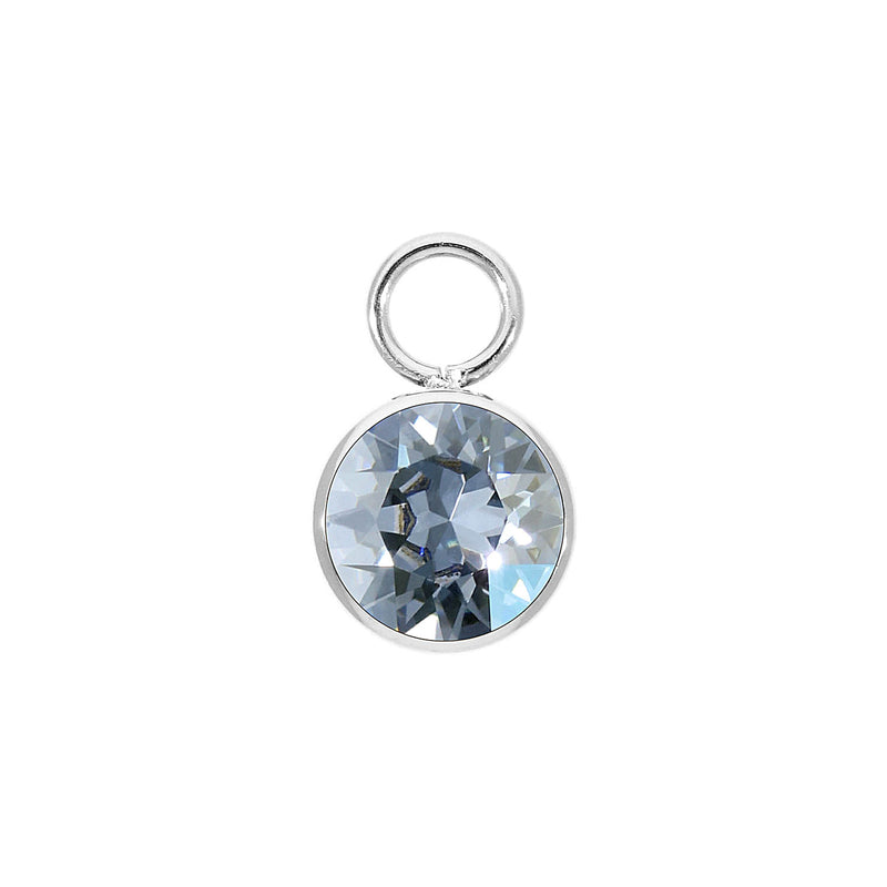 Bottone Charm 10 mm - Silber blue shade