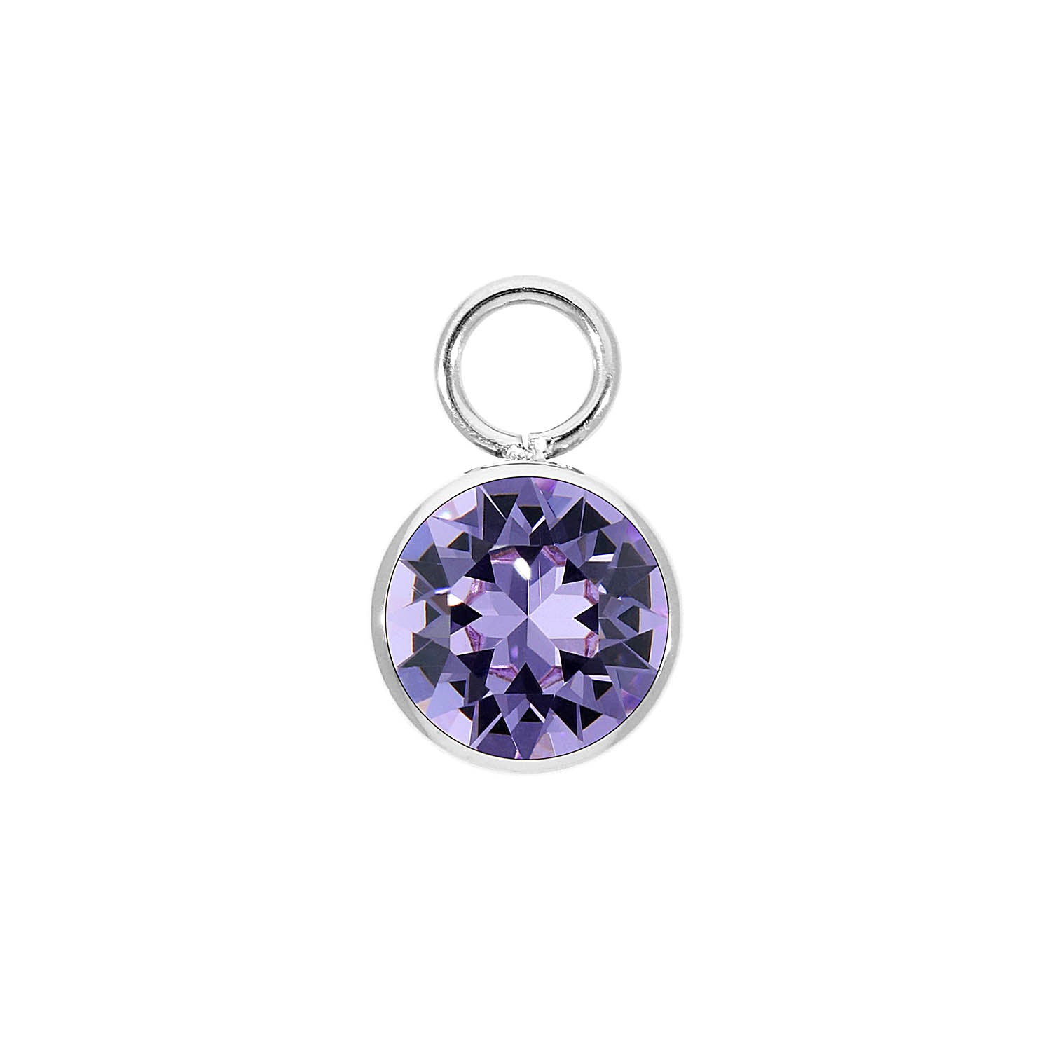 Bottone Charm 10 mm - Silber Violet