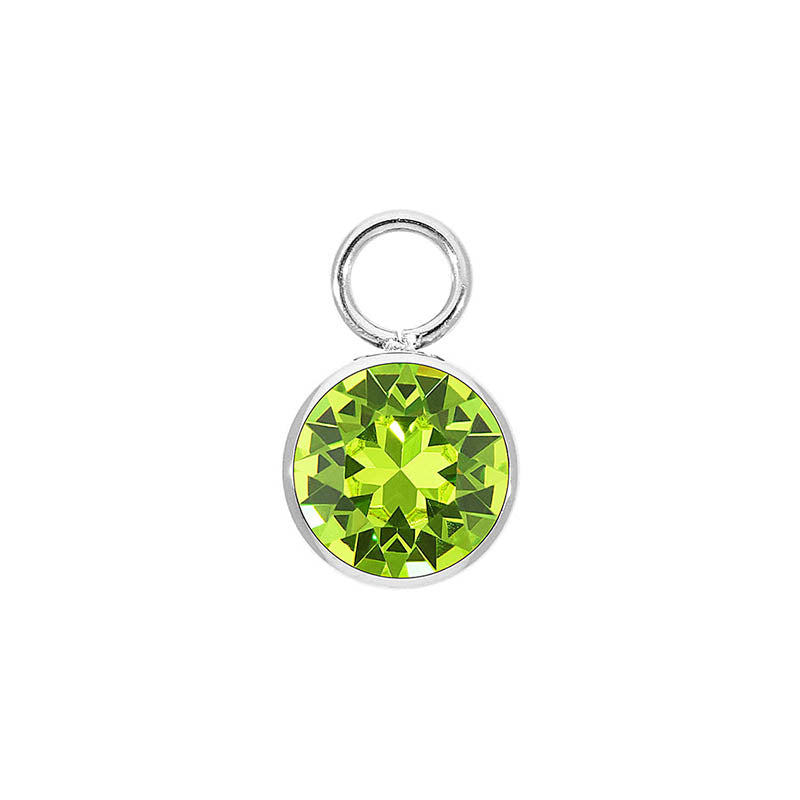 Bottone Charm 10 mm - Silber Citrus Green
