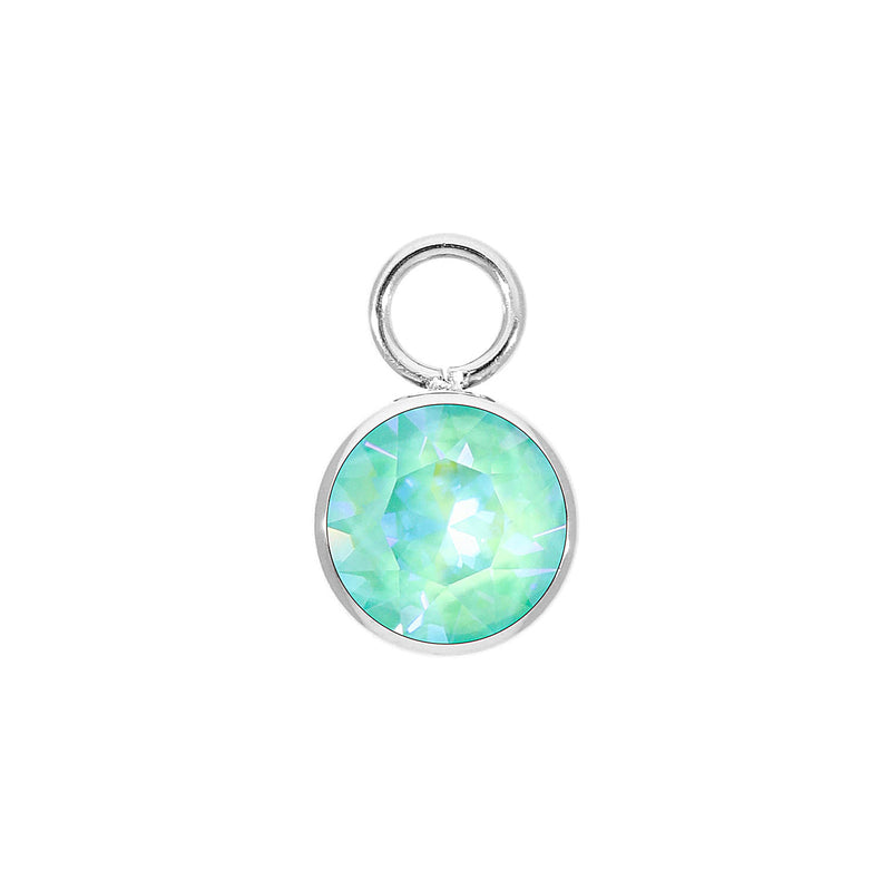 Bottone Charm 10 mm - Silber silky sage delite