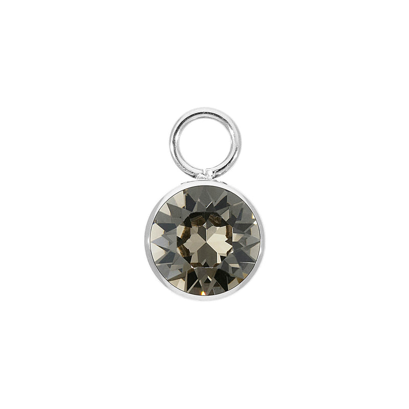 Bottone Charm 10 mm - Silber Greige