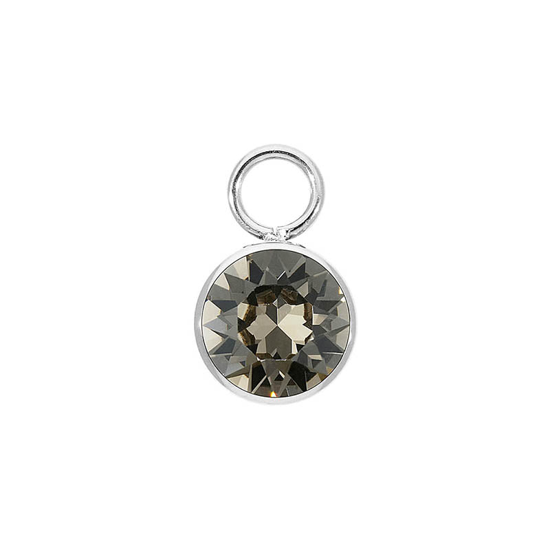 Bottone Charm 10 mm - Silber Greige