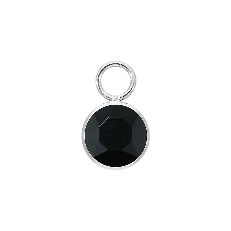 Bottone Charm 10 mm - Silber jet