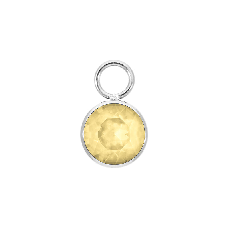 Bottone Charm 10 mm - Silber Recreated Dark Jonquil