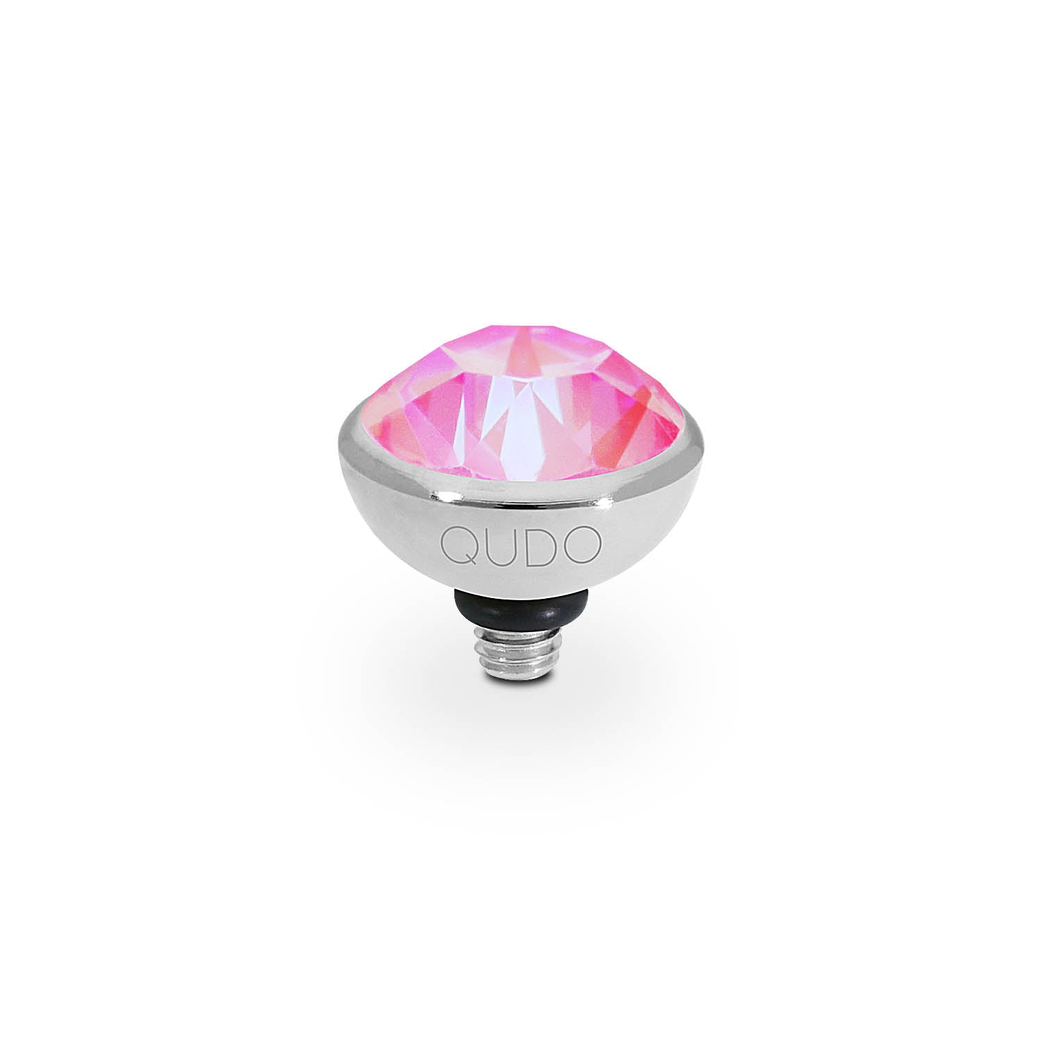 Bottone Top 10 mm - Silber lotus pink delite