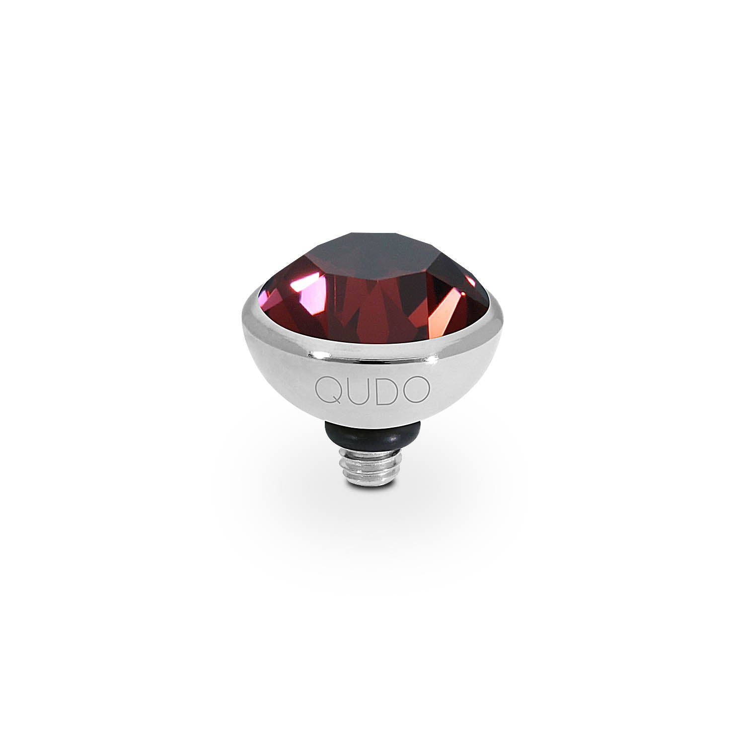 Bottone Top 10 mm - Silber Burgundy