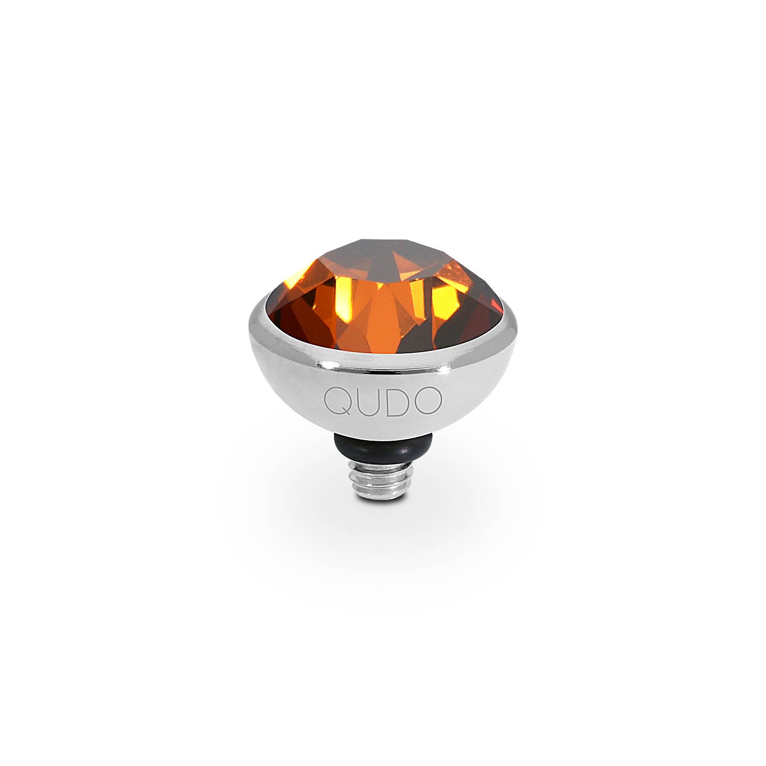 Bottone Top 10 mm - Silber smoked amber