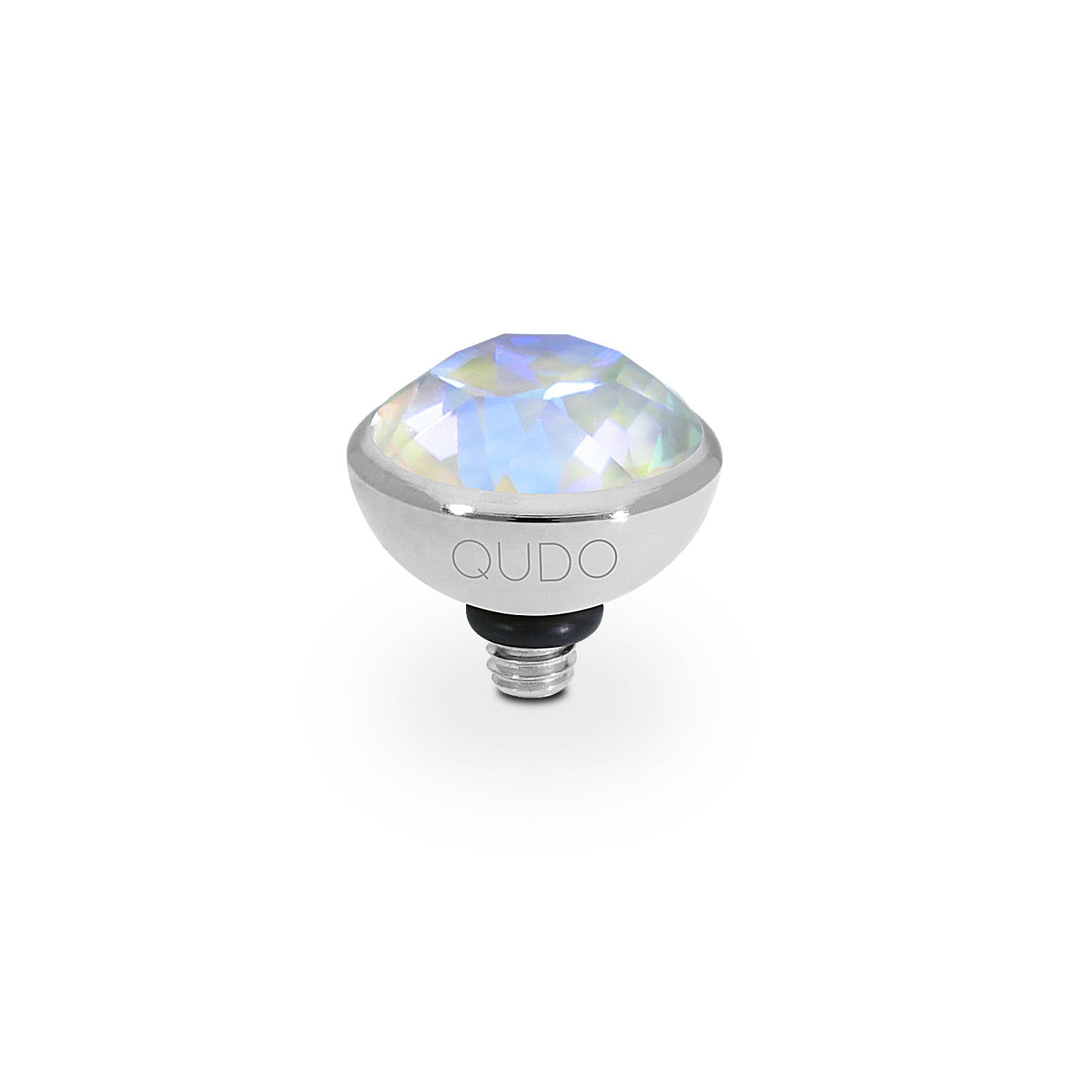 Bottone Top 10 mm - Silber Crystal Serene Gray Delite