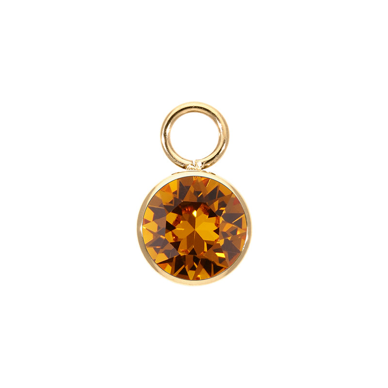 Bottone Charm 10 mm - Gold Topaz
