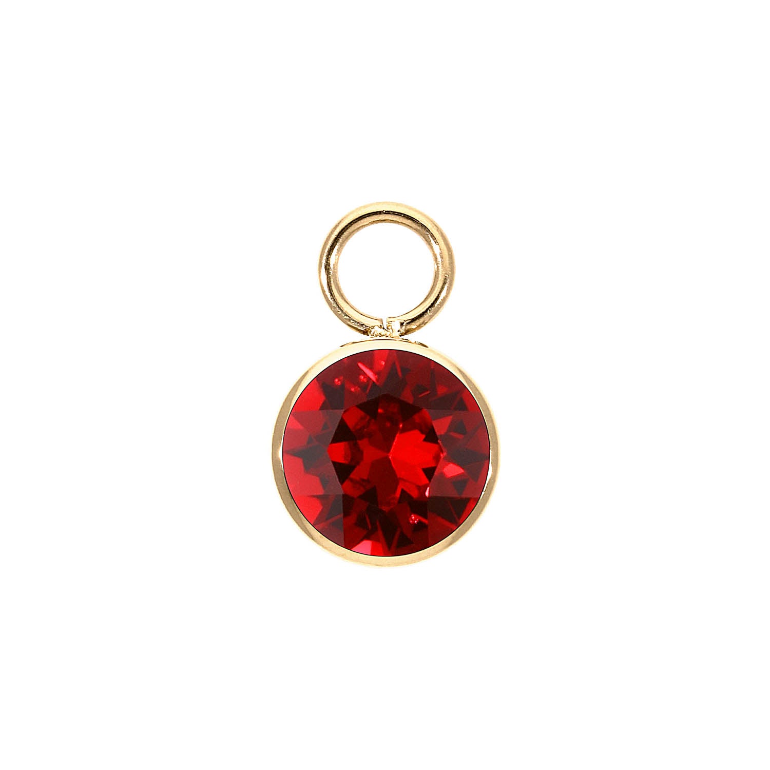 Bottone Charm 10 mm - Gold scarlet
