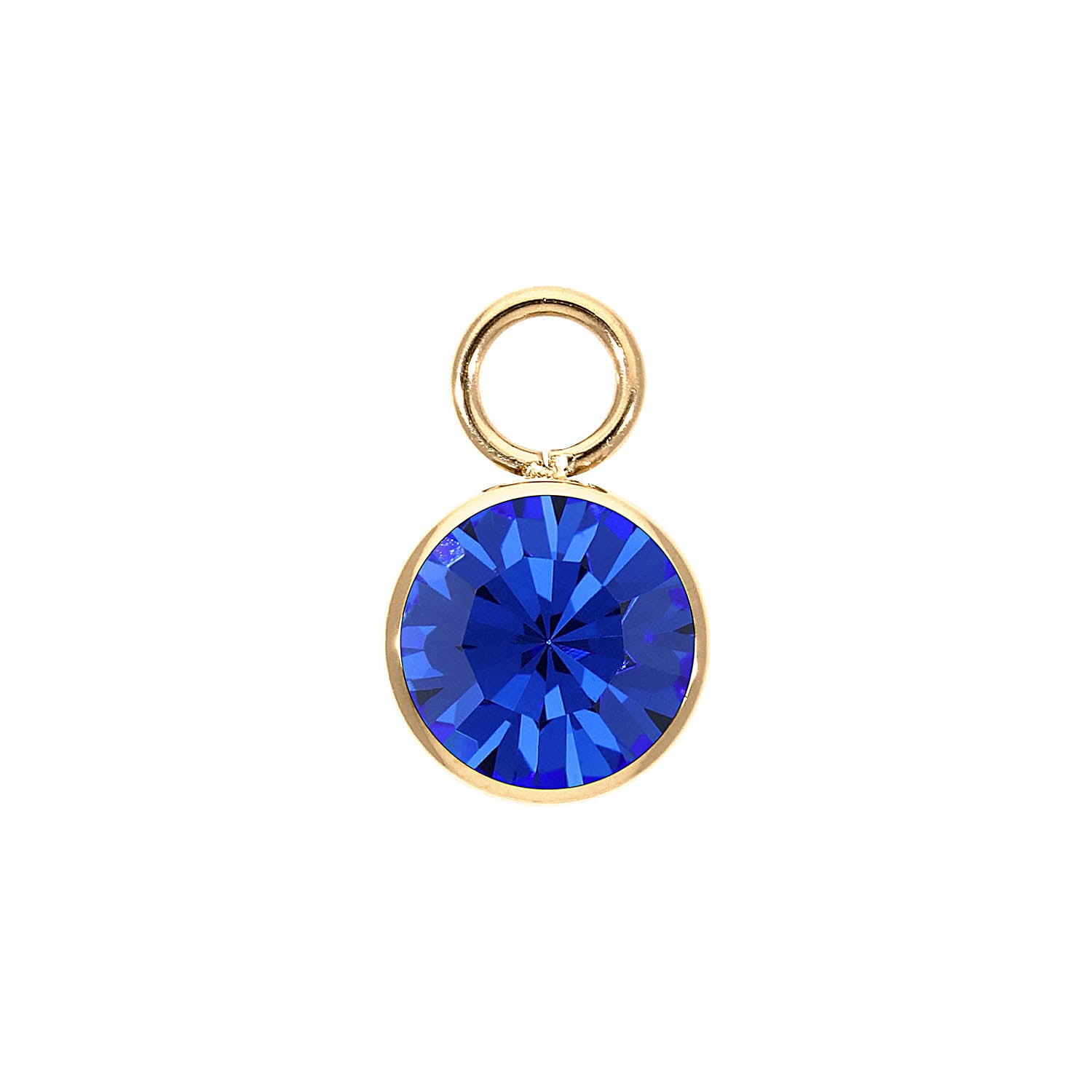 Bottone Charm 10 mm - Gold sapphire