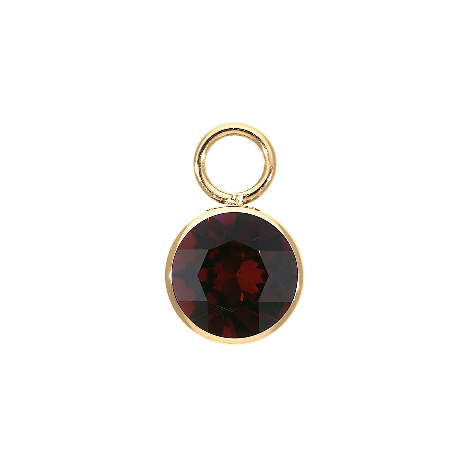 Bottone Charm 10 mm - Gold Burgundy