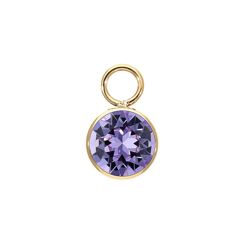 Bottone Charm 10 mm - Gold Violet