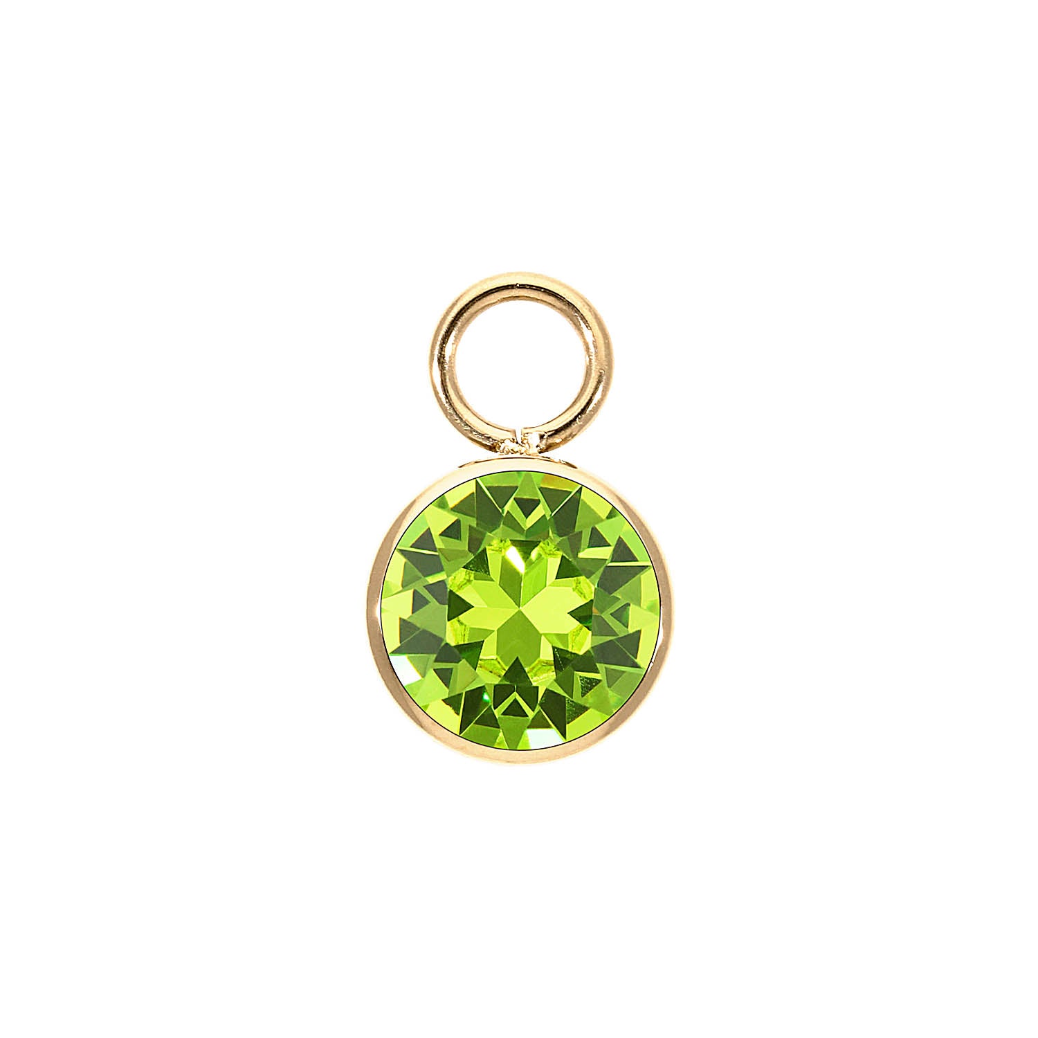 Bottone Charm 10 mm - Gold Citrus Green