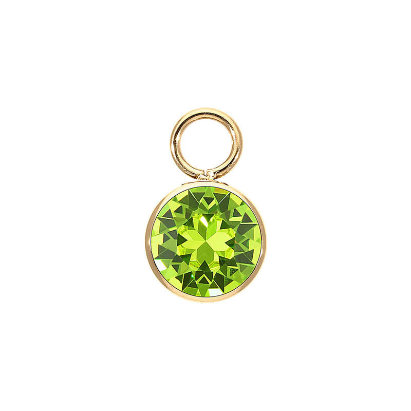 Bottone Charm 10 mm - Gold Citrus Green