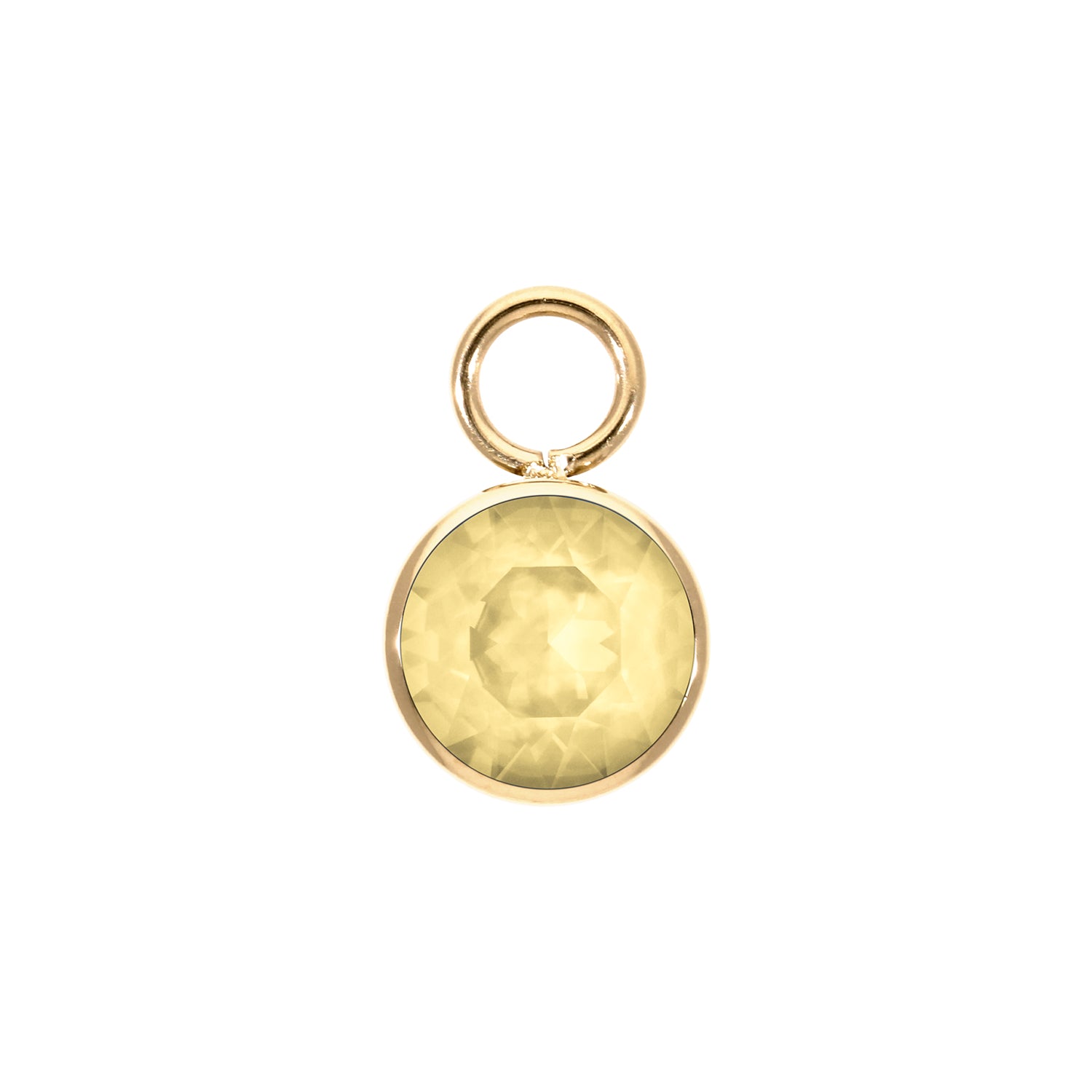 Bottone Charm 10 mm - Gold Recreated Dark Jonquil