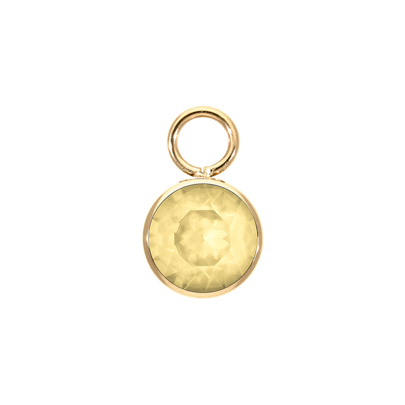 Bottone Charm 10 mm - Gold Recreated Dark Jonquil