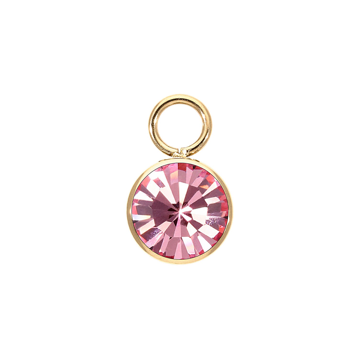 Bottone Charm 10 mm - Gold Light Rose
