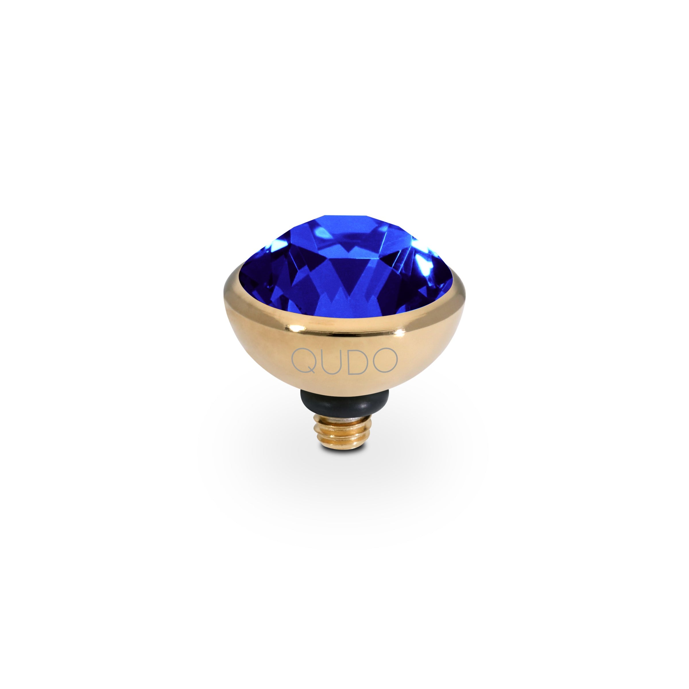 Bottone Top 10 mm - Gold ReCreated Dark Sapphire