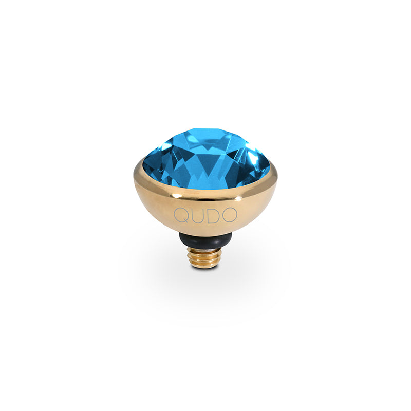 Bottone Top 10 mm - Gold Denim Blue