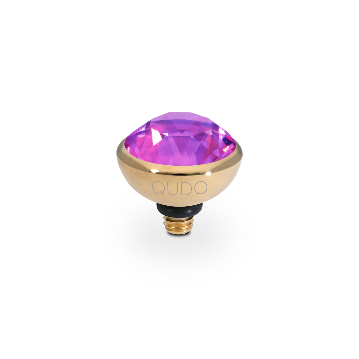 Bottone Top 10 mm - Gold Crystal Electric Violet Ignite