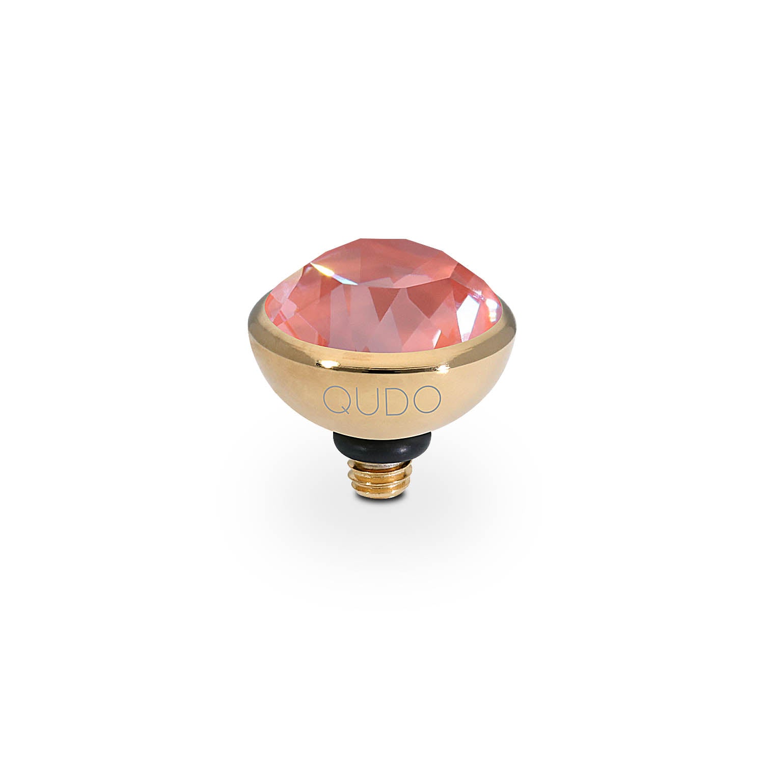 Bottone Top 10 mm - Gold crystal maroon ignite