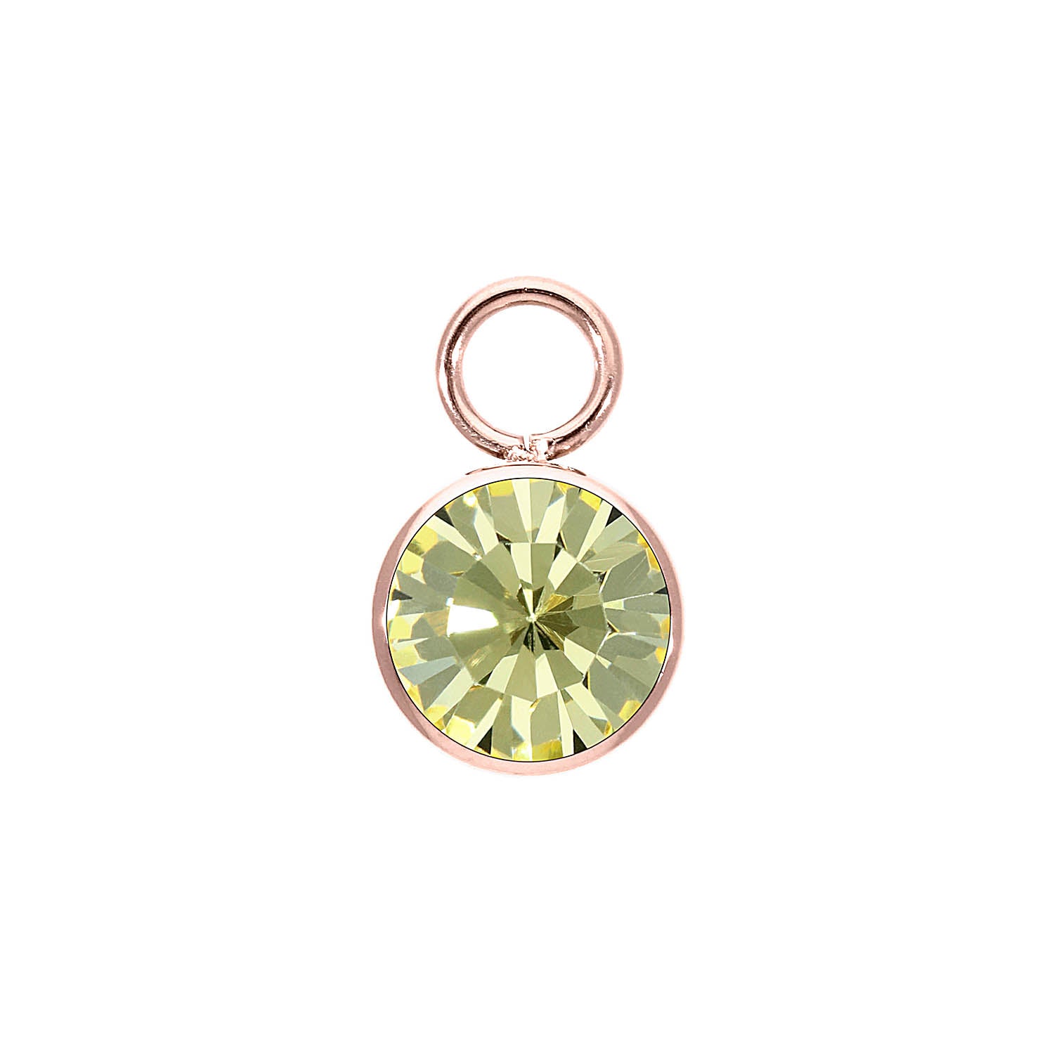 Bottone Charm 10 mm - Roségold Jonquil