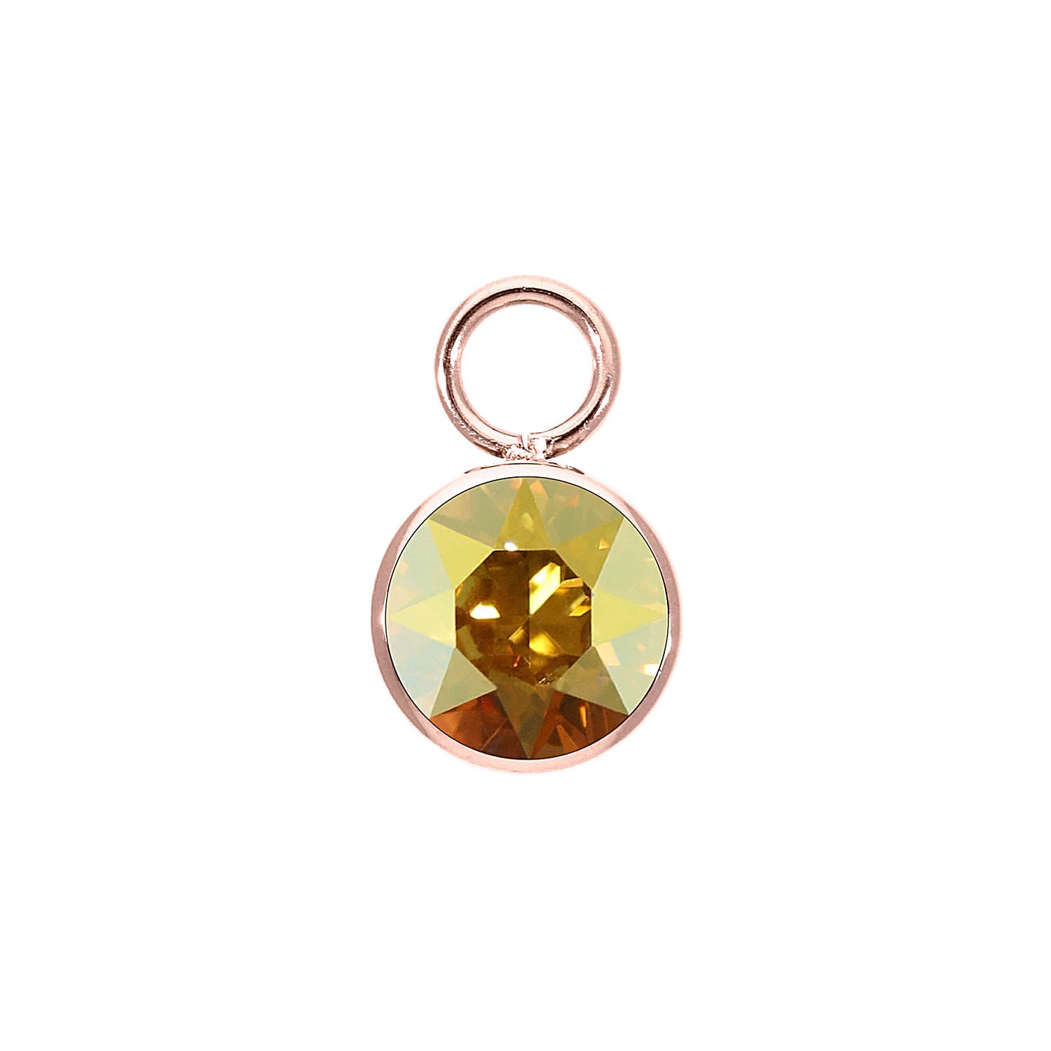 Bottone Charm 10 mm - Roségold metallic sunshine